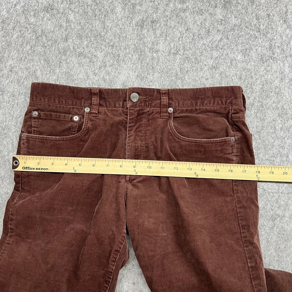 Vince Pants Mens 31‎ Brown Corduroy Chino Stretch 5 Pocket Straight Casual 31x28
